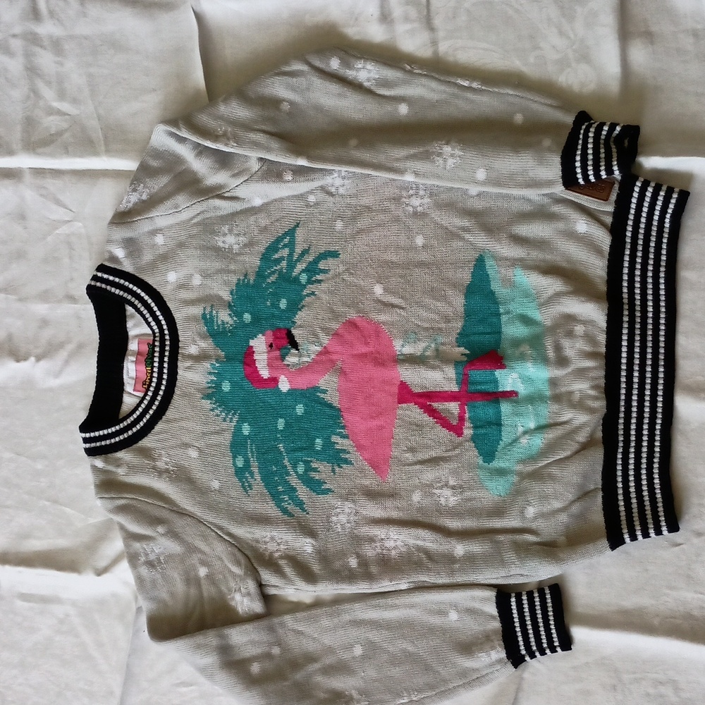 Tipsyelves Flamingo print sweater Size XS